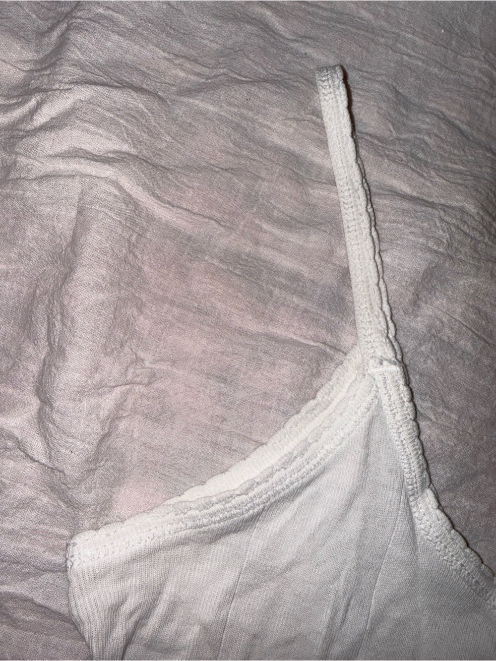 White Ribbed Cami Tank Top - Picture 2 of 2